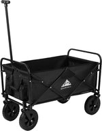 Load image into Gallery viewer, Black Heavy Duty Foldable Garden Festival Trolley Camping Folding Cart Wagon Truck Wheelbarrow
