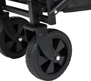 Black Mini Foldable Garden Festival Trolley Camping Folding Cart Wagon Truck Wheelbarrow