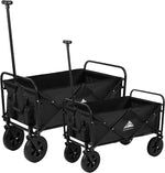Load image into Gallery viewer, Black Heavy Duty Foldable Garden Festival Trolley Camping Folding Cart Wagon Truck Wheelbarrow
