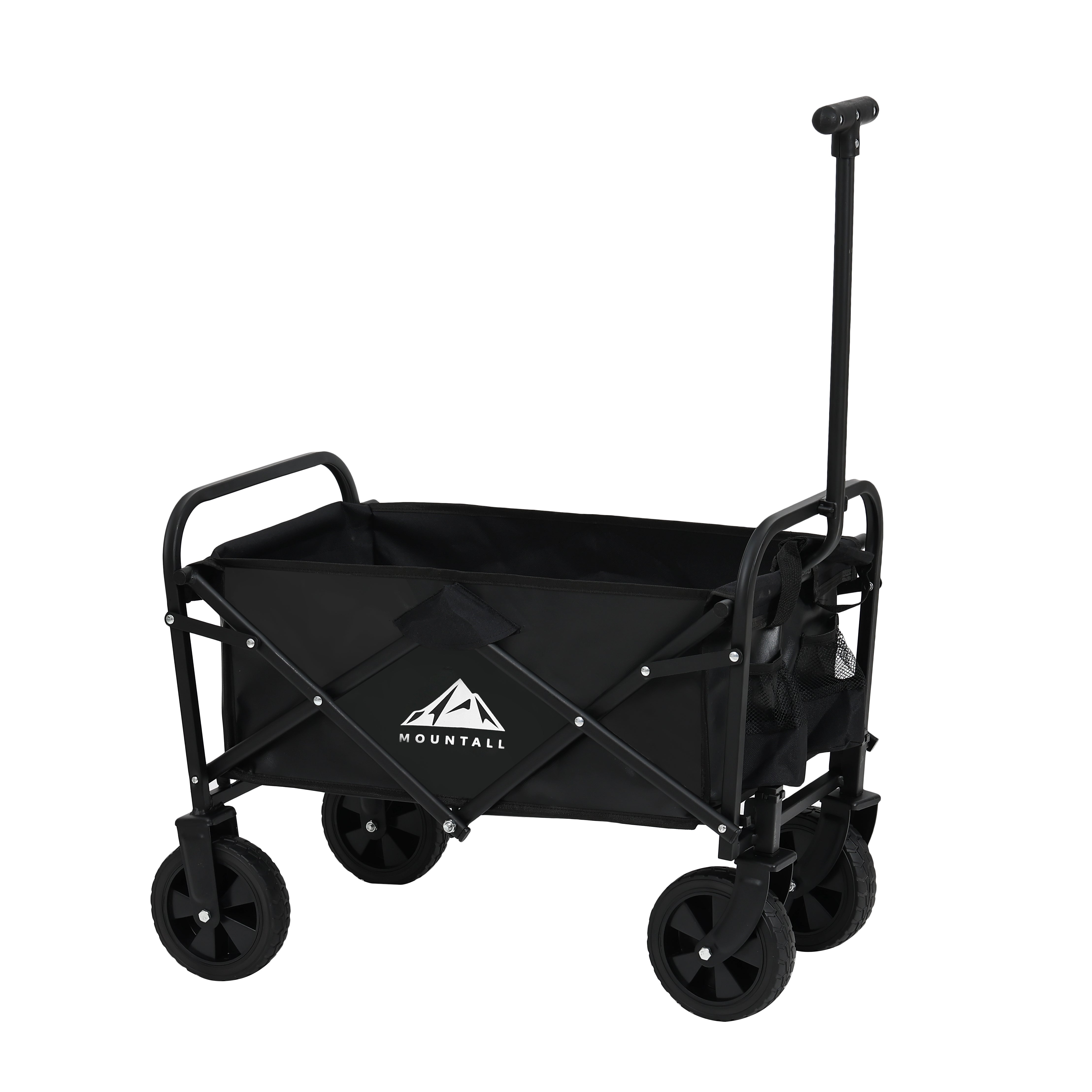 Black Mini Foldable Garden Festival Trolley Camping Folding Cart Wagon Truck Wheelbarrow