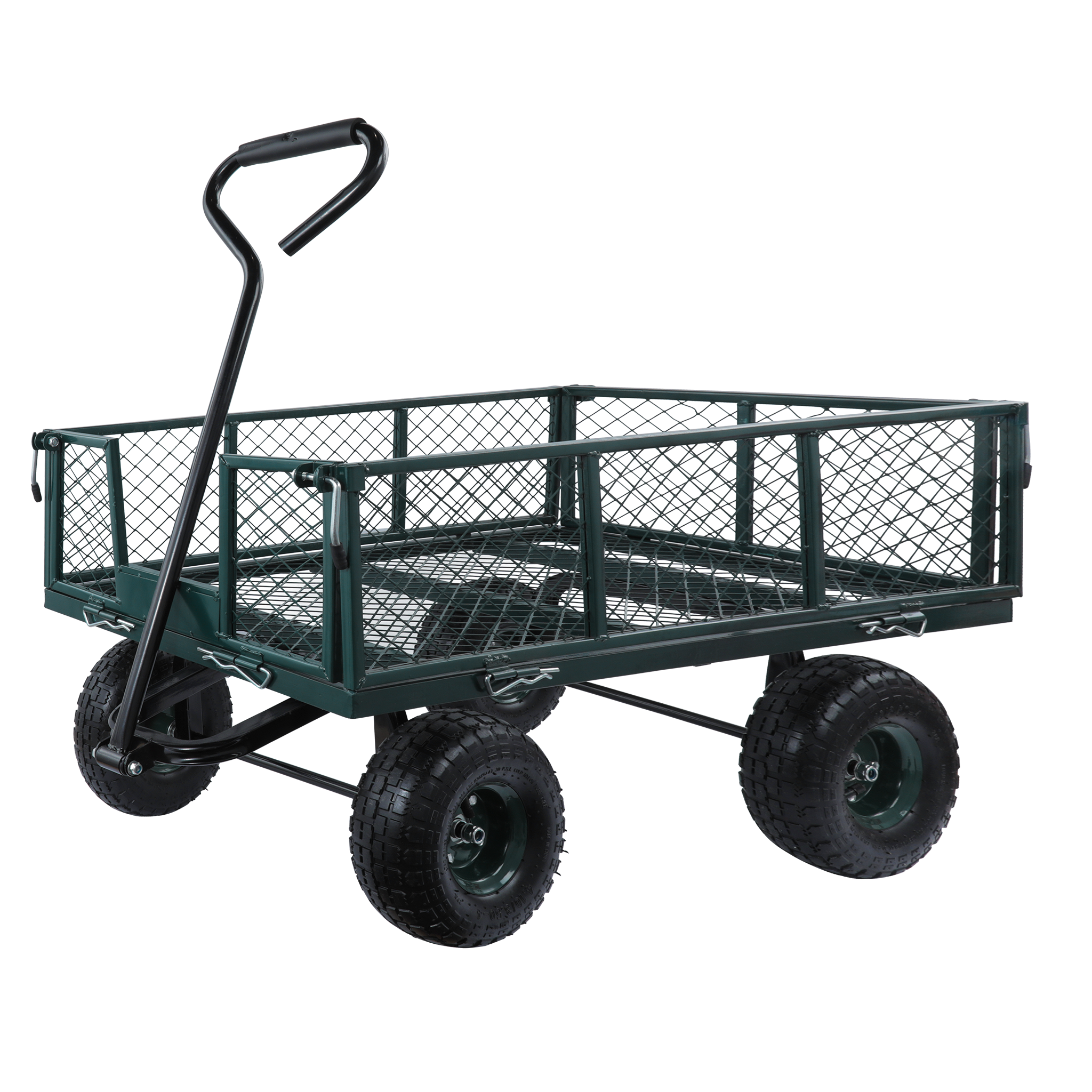 Green Heavy Duty Garden Trolley Camping Folding Cart Wagon Truck Wheelbarrow