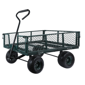 Green Heavy Duty Garden Trolley Camping Folding Cart Wagon Truck Wheelbarrow