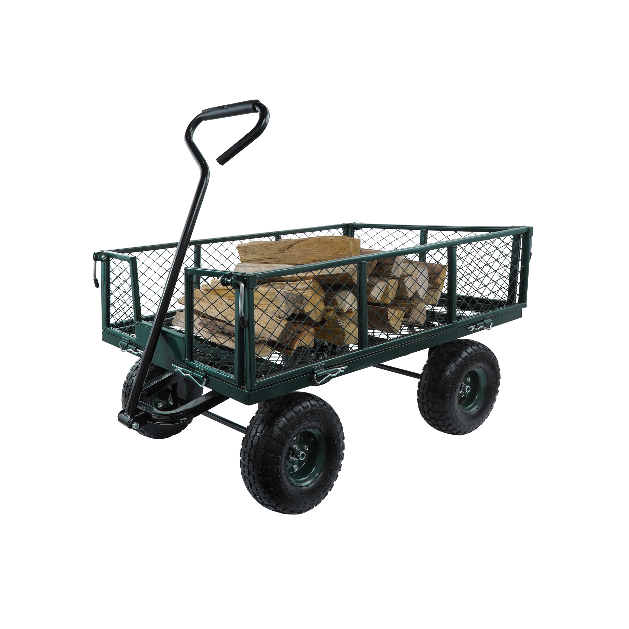 Green Heavy Duty Garden Trolley Camping Folding Cart Wagon Truck Wheelbarrow